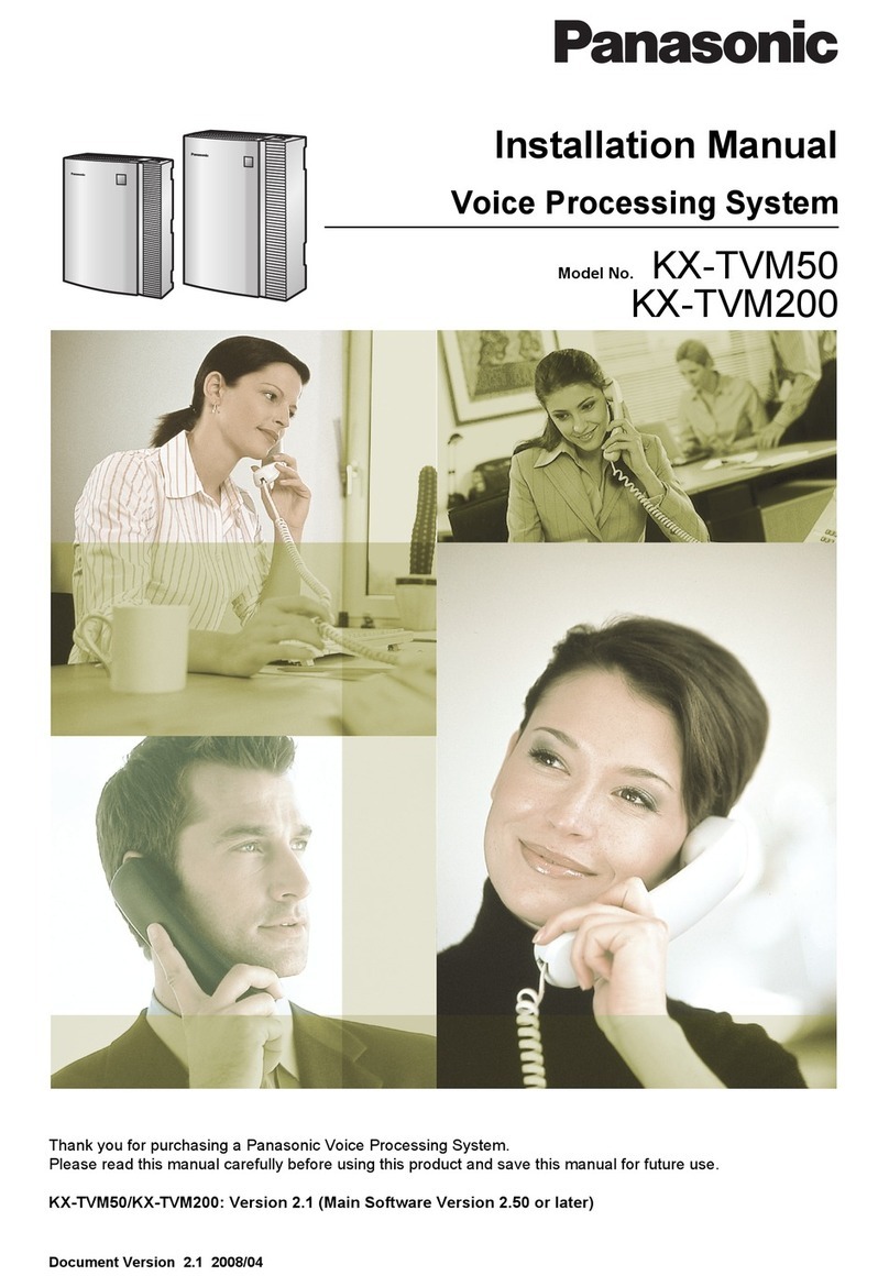 Panasonic KX-TVM50 installation manual