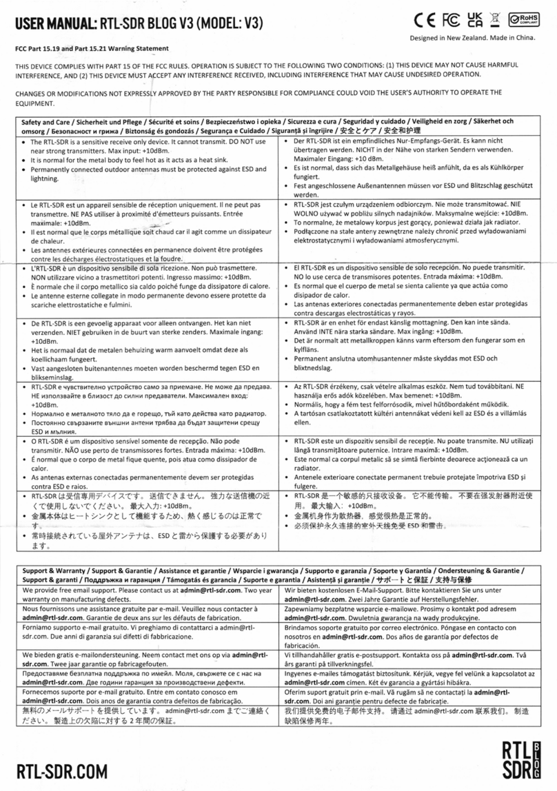 RTL SDR V3 user manual