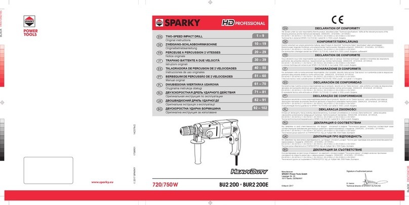Sparky Group HD PROFESSIONAL BU2 200 User manual