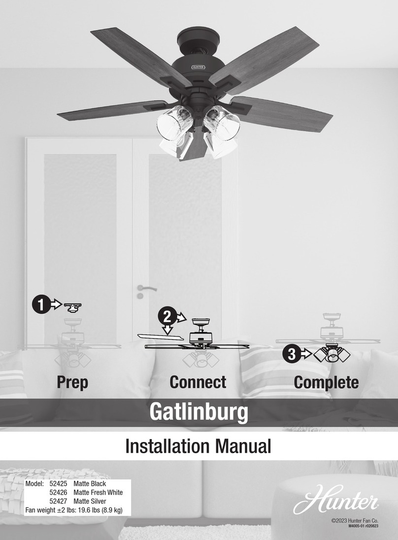 Hunter Gatlinburg installation manual
