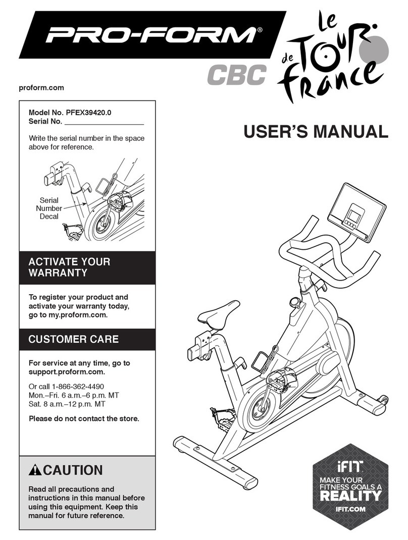 ICON Health & Fitness Pro-Form CBC PFEX39420.0 User manual