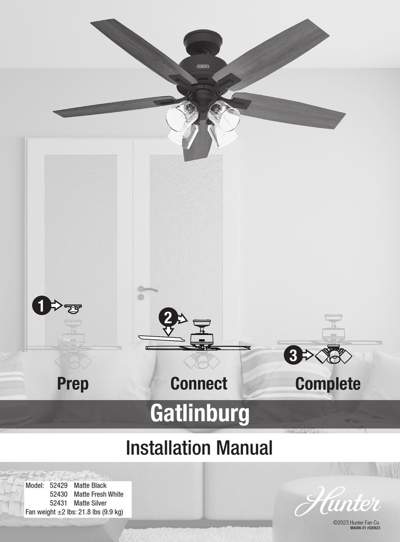 Hunter 52429 User manual