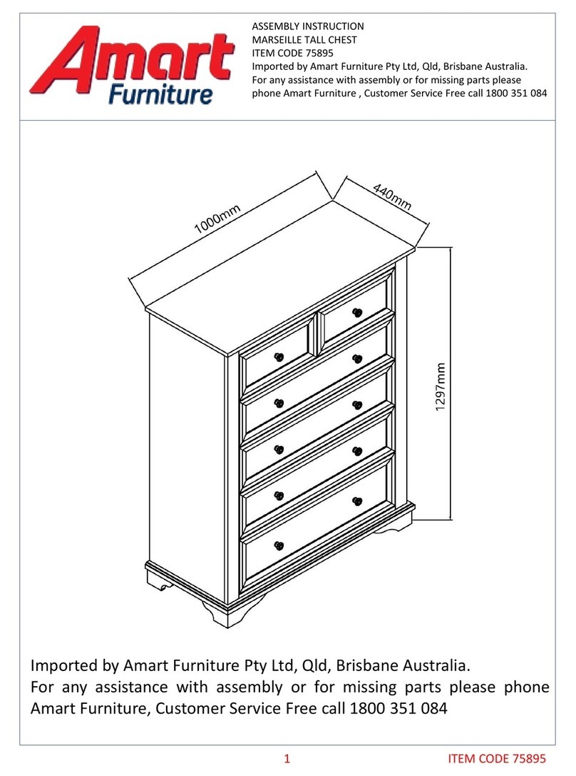 Amart Furniture MARSEILLE 75895 Assembly instruction