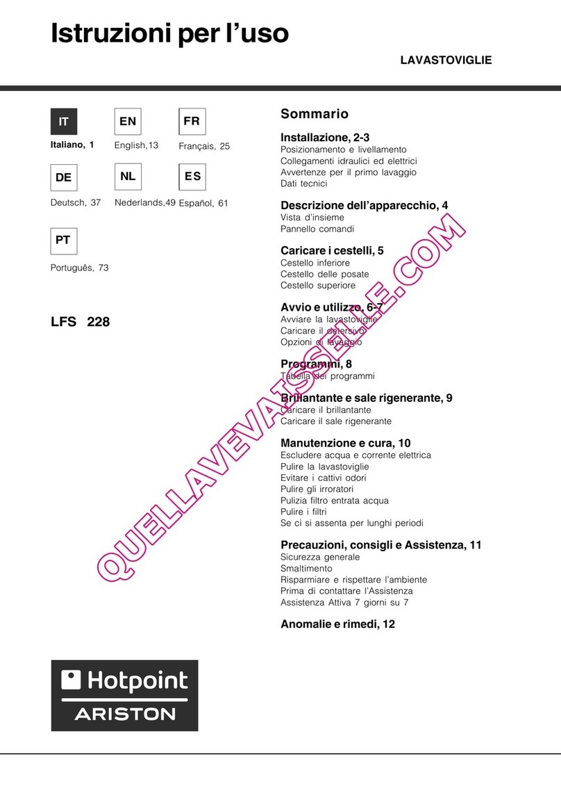 Hotpoint Ariston LFS 228 User manual