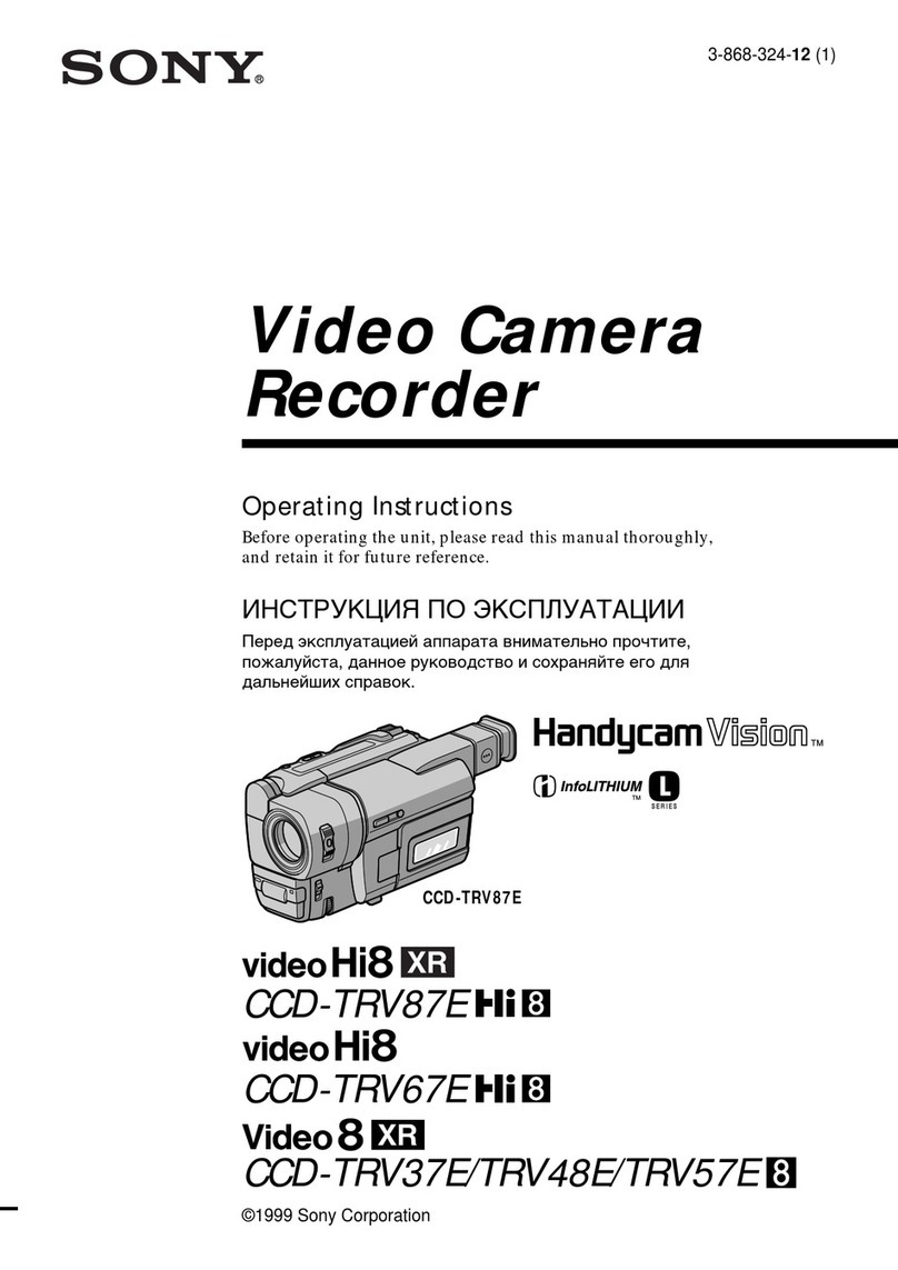 Sony video Hi8 XR CCD-TRV87E User manual