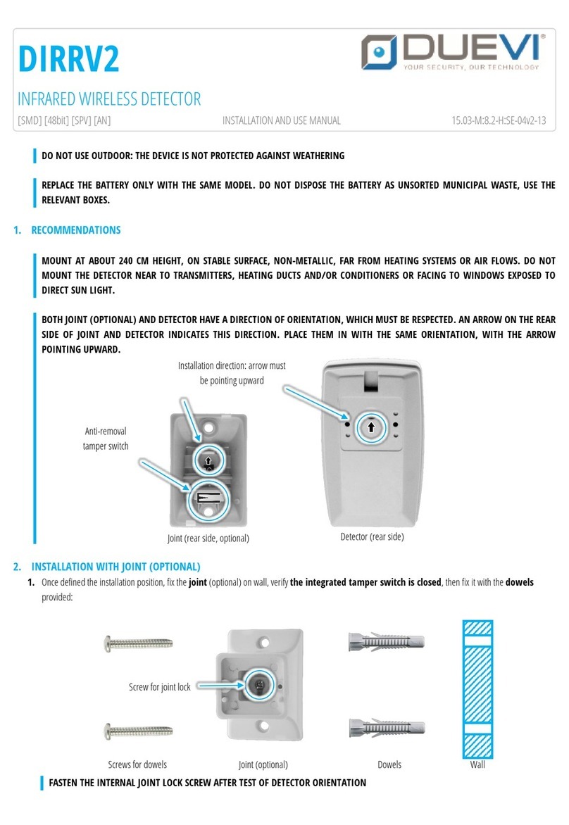 Duevi DIRRV2 Installation and use manual