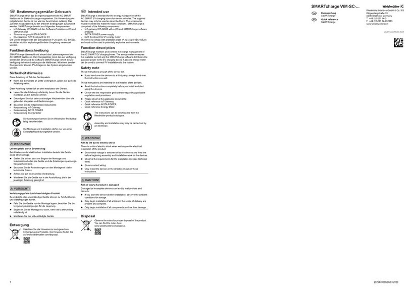 Weidmüller SMARTcharge WM-SC Series quick reference