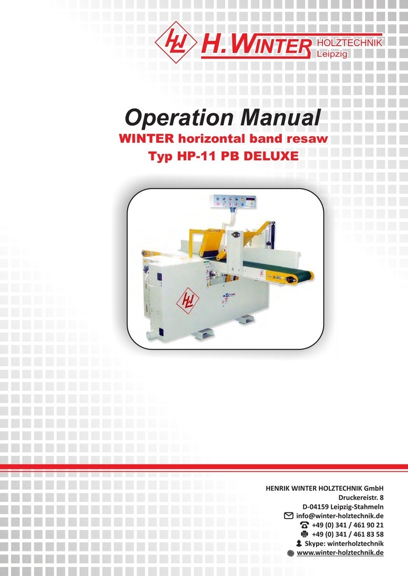 H. Winter HP-11 PB DELUXE Operation manual