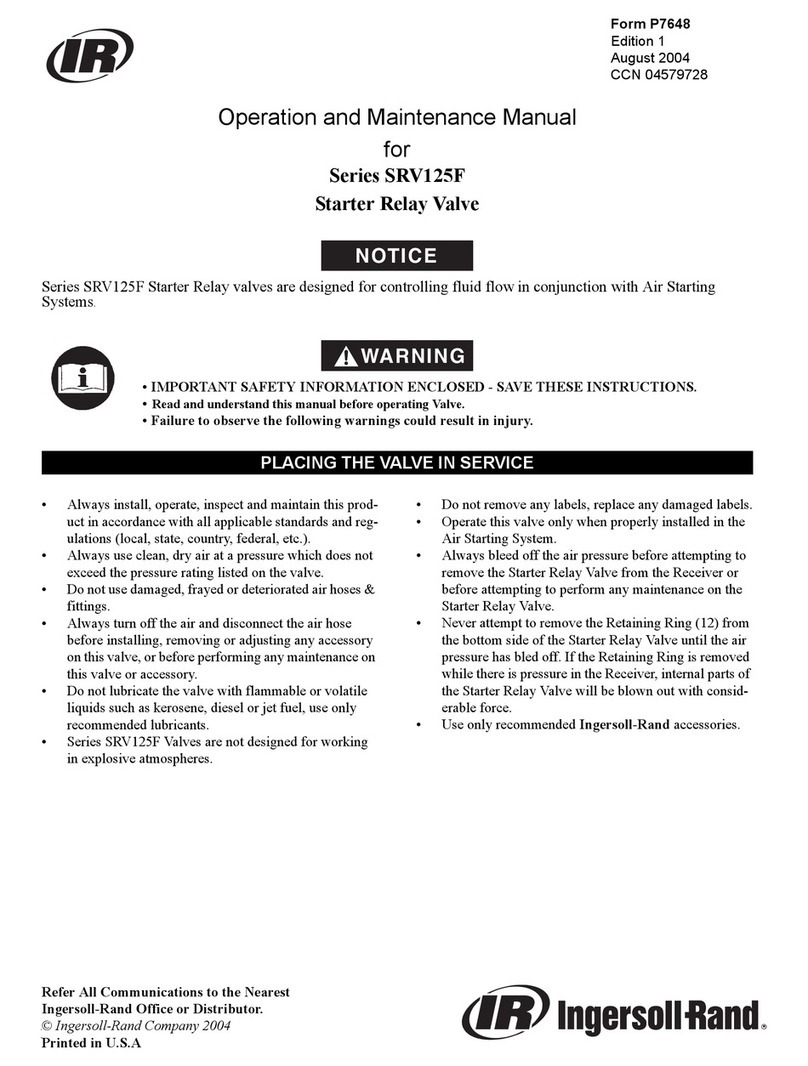 Ingersoll-Rand SRV125F Series User manual