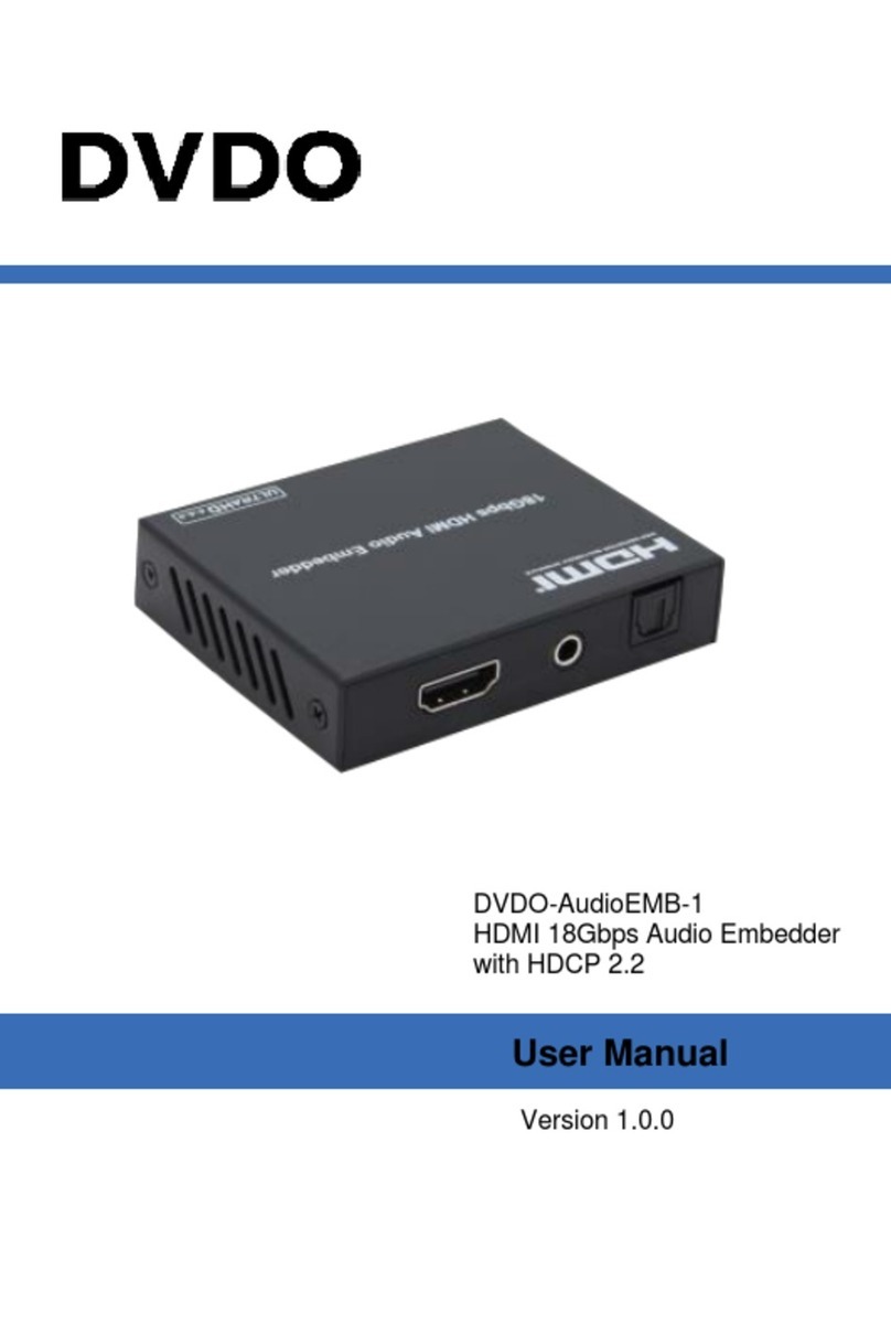 DVDO DVDO-AudioEMB-1 user manual