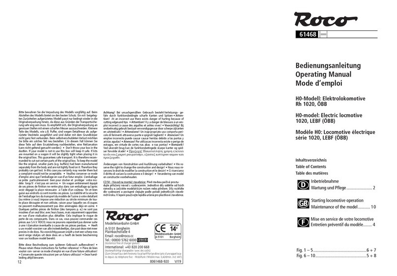 roco 1020 LEBF OBB operating manual