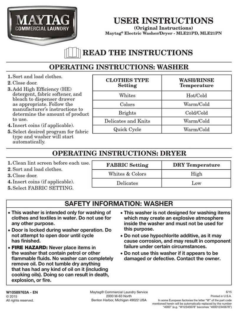 Maytag MLE21PD User instructions