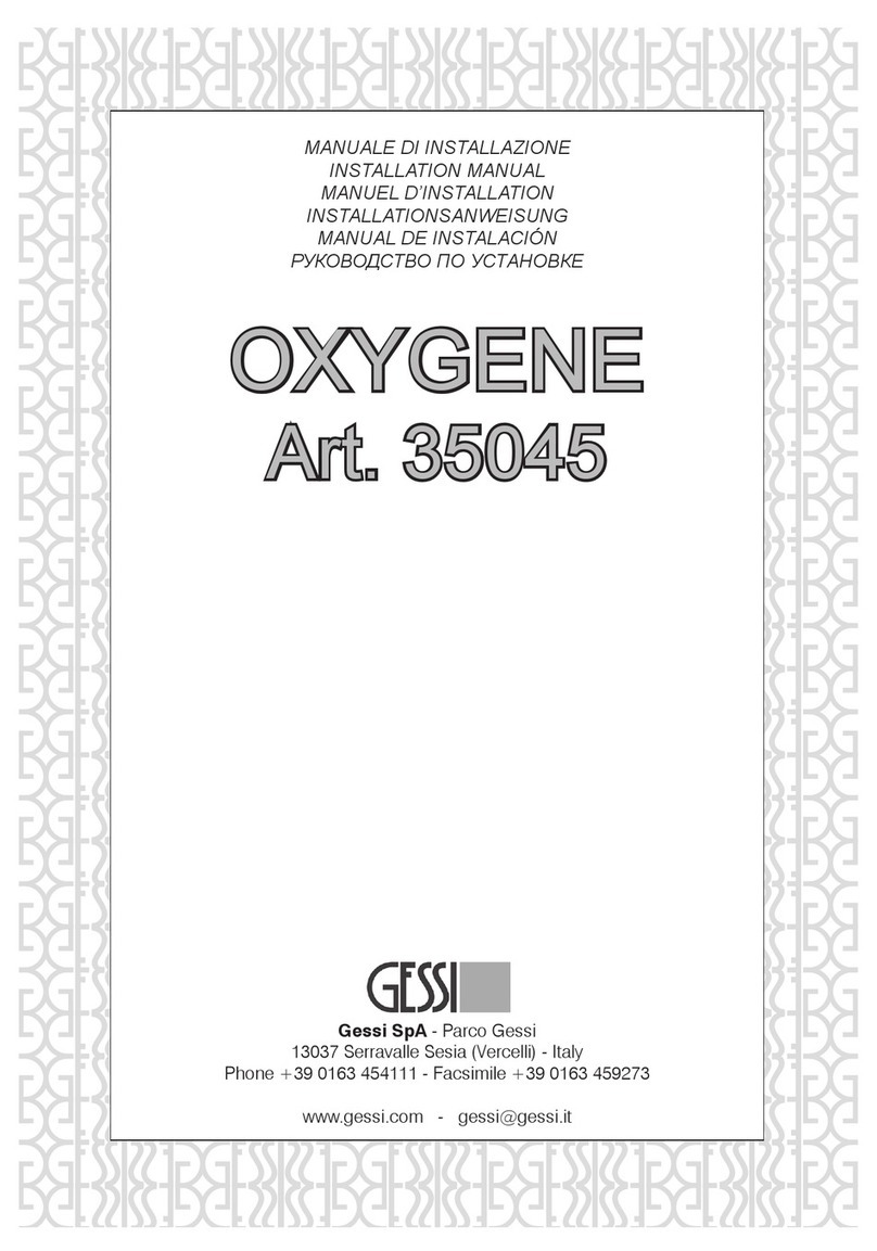 Gessi OXYGENE 35045 installation manual
