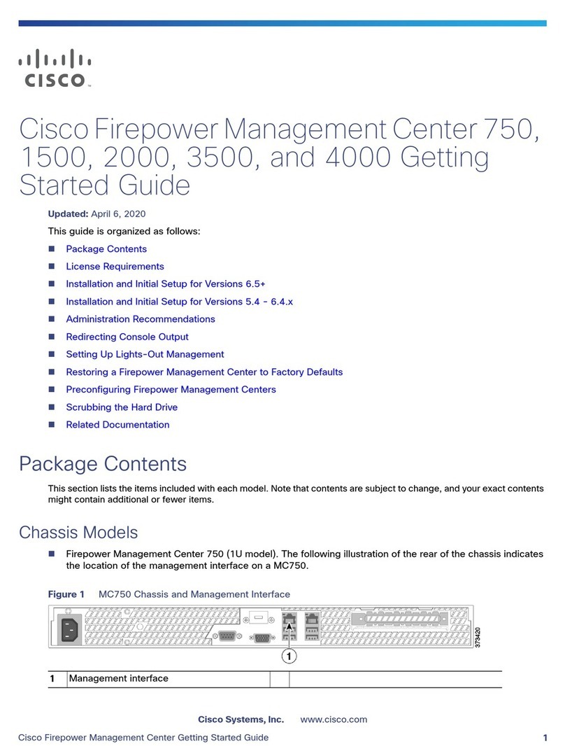 Cisco Firepower Management Center 750 User manual