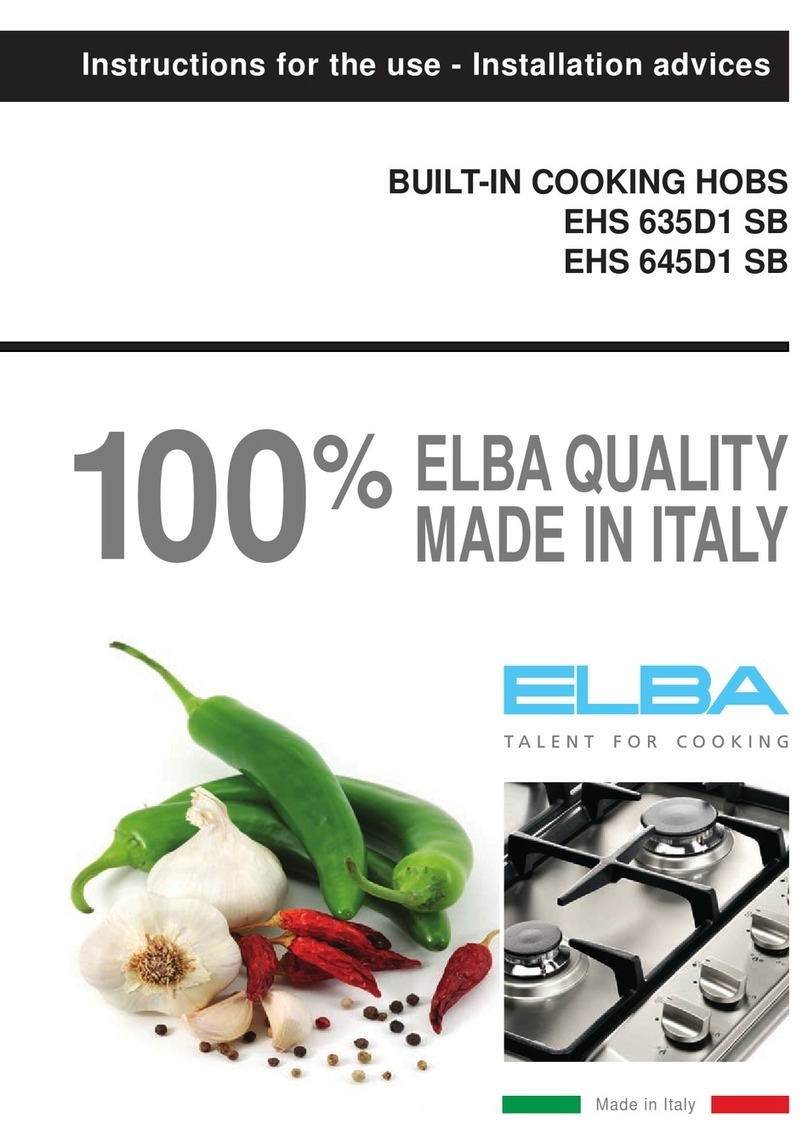 Elba EHS 635D1 SB Installation and operating instructions