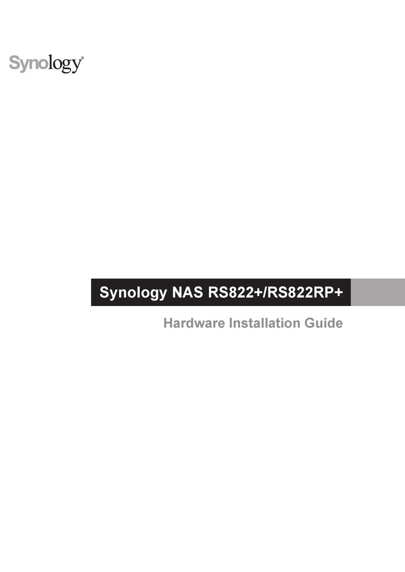 Synology NAS RS822+ Hardware installation guide