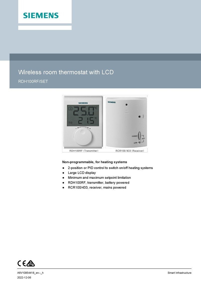 Siemens RDH100RF/SET manual