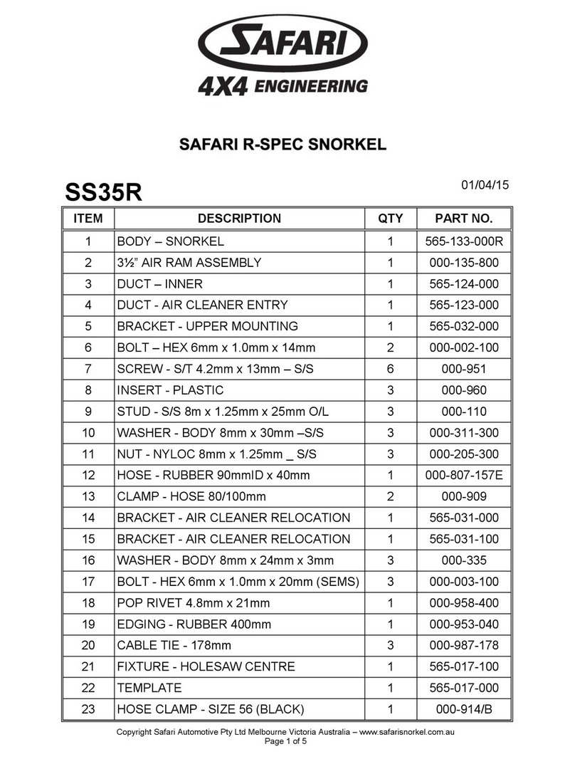 SAFARI SS35R User manual