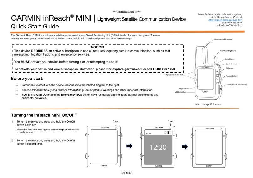 Garmin inReach MINI quick start guide