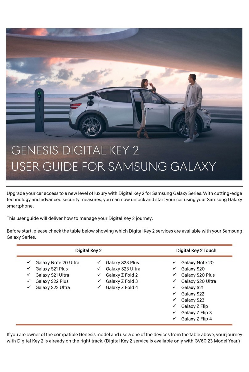 Genesis DIGITAL KEY 2 user guide