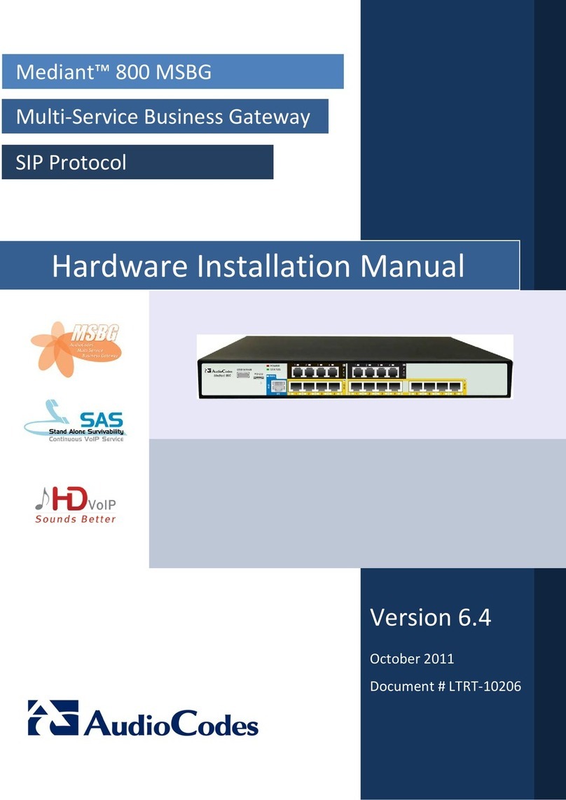 AudioCodes October 2011 Assembly instructions