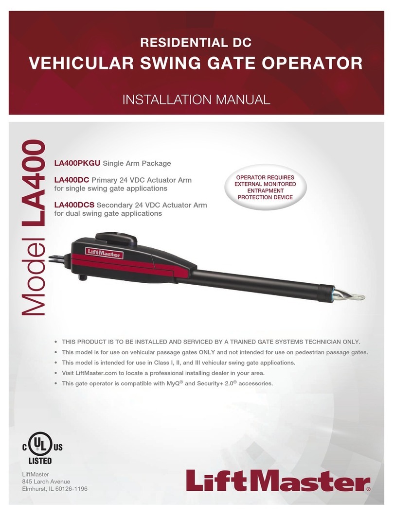 Chamberlain LA 400PKGU installation manual