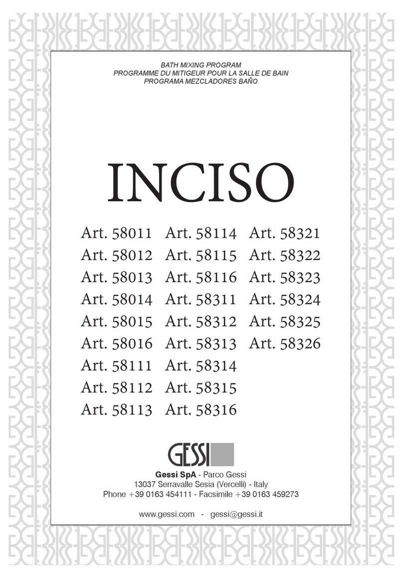 Gessi INCISO 58011 User manual