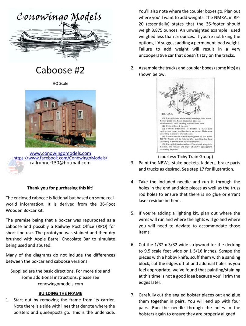 Conowingo Models Caboose 2 Assembly instructions