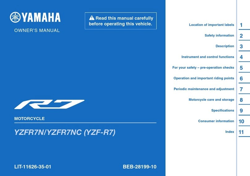 Yamaha YZFR7N owner's manual