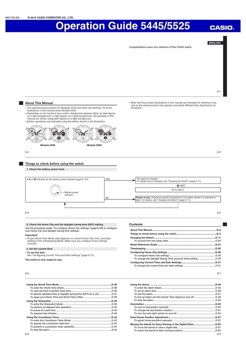 Casio 5525 User manual