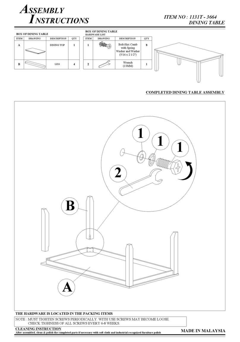 Crown Mark 1131T-3664 User manual Crown Mark 1131T-3664 User manual