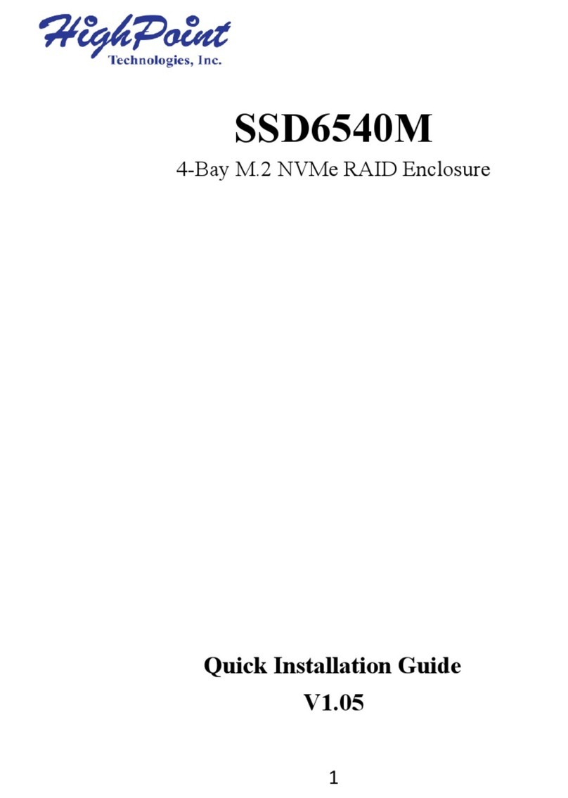 HighPoint SSD6540M Quick installation guide