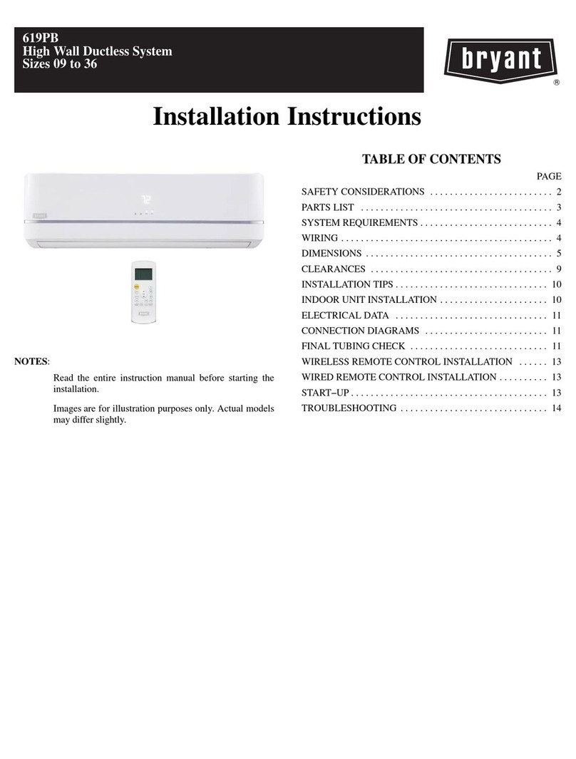 Bryant 619PAQ012BBMA User manual