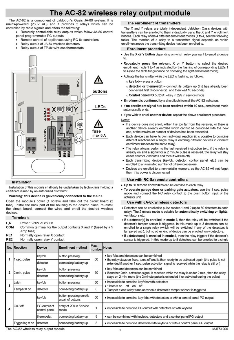 jablotron AC-82 manual