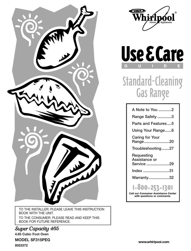 Whirlpool SF315PEG Use & care guide