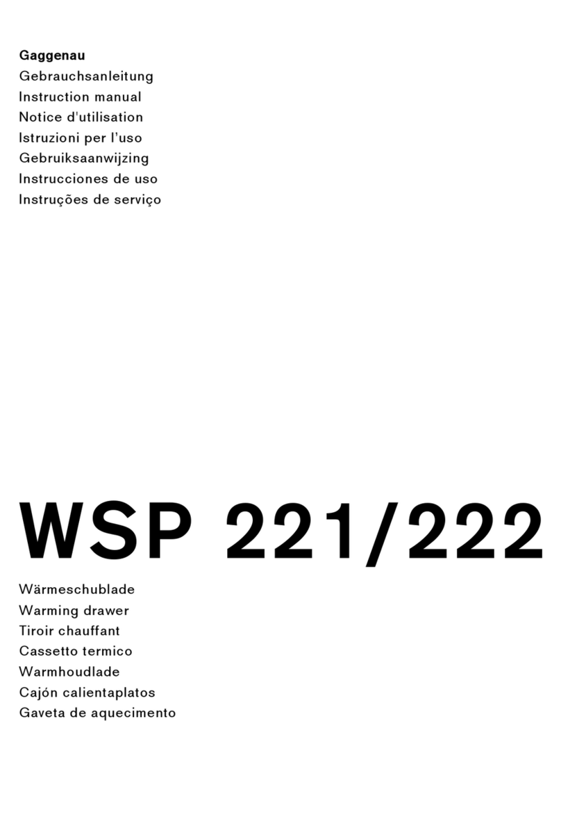 Gaggenau WSP 221 instruction manual