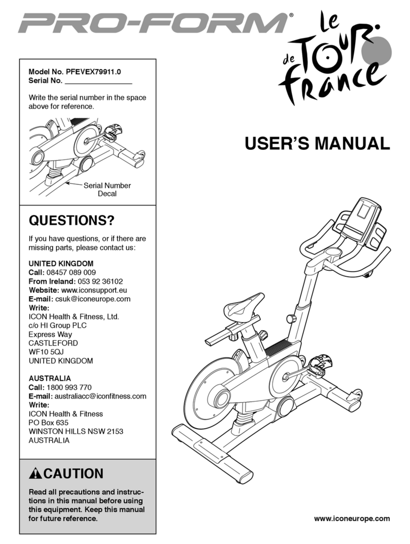 Pro-Form PFEVEX79911.0 User manual