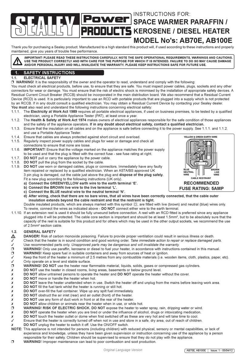 Sealey AB100E User manual