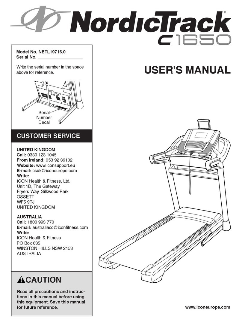 NordicTrack C1650 user manual