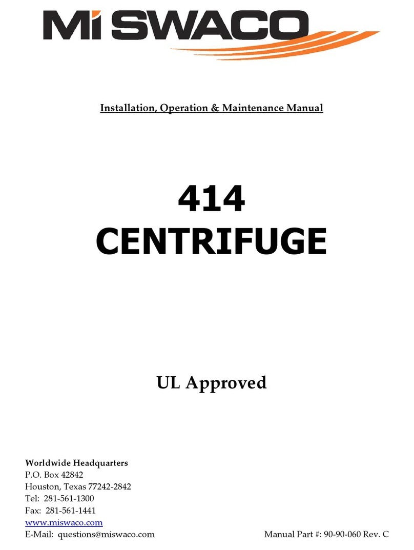 Mi Swaco 414 Installation, operation & maintenance manual