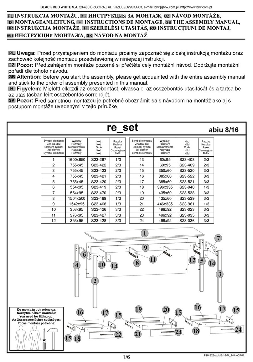 BLACK RED WHITE abiu 8/16 Assembly manual BLACK RED WHITE abiu 8/16 Assembly manual