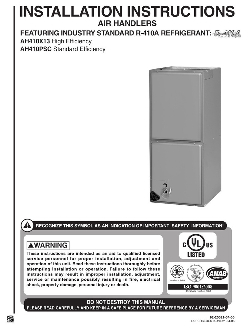 Sure Comfort AH410X13 installation instructions