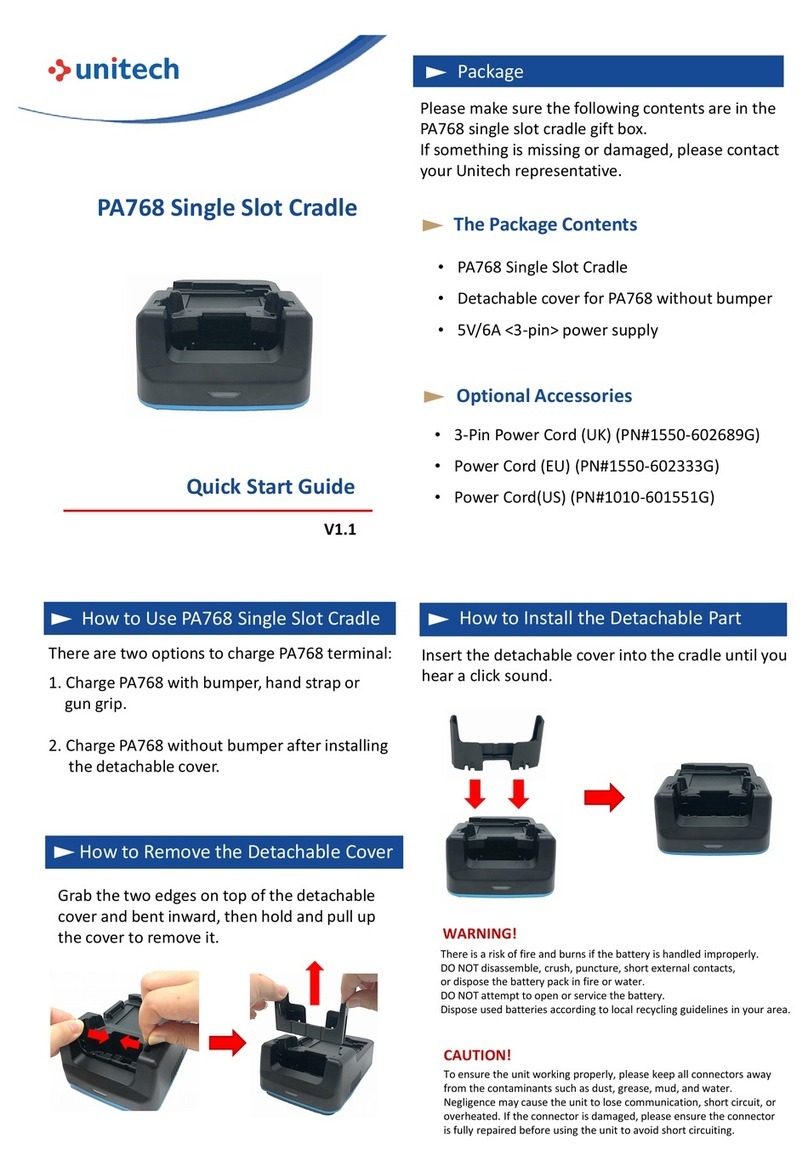 Unitech PA768 quick start guide