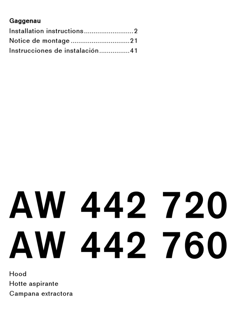 Gaggenau AW 442 720 User manual
