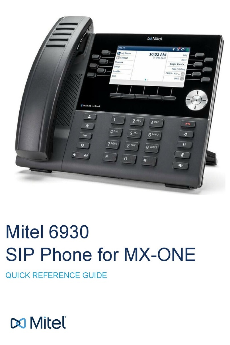 Mitel MiVOICE 6930 Quick reference guide