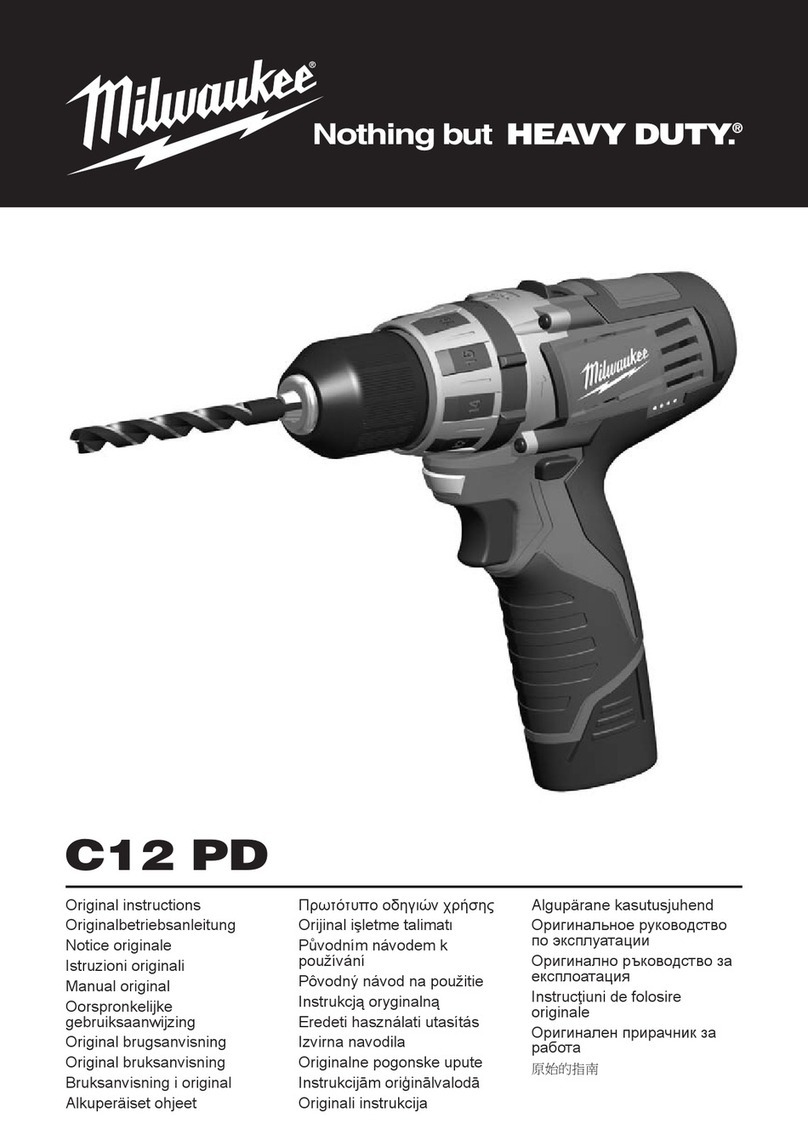 Milwaukee C12 PD Original instructions