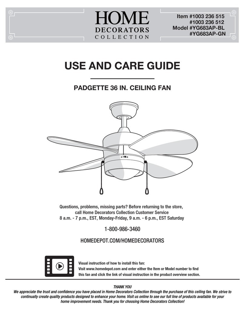 Home Decorators Collection PADGETTE Use and care guide