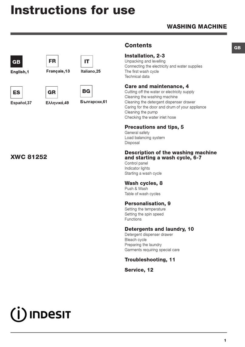 Indesit XWC 81252 Instructions for use