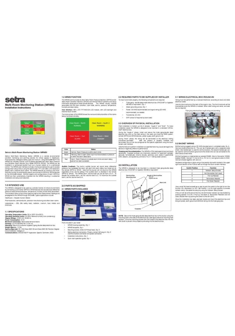 Setra Systems MRMS installation instructions