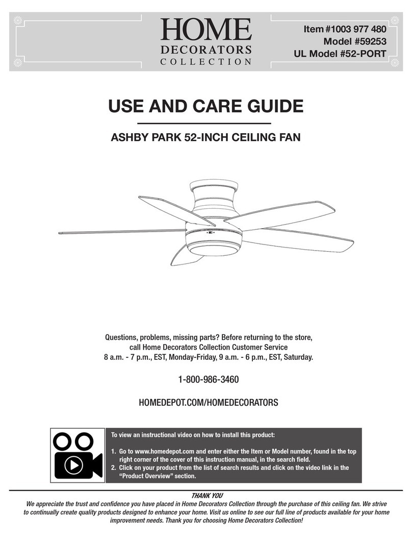 Home Decorators Collection ASHBY PARK Use and care guide Home Decorators Collection ASHBY PARK Use and care guide